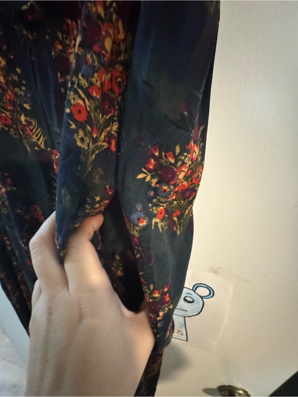 NWT Natural Life Gabi Jumpsuit - Navy Red Floral size Large - Picture 13 of 14